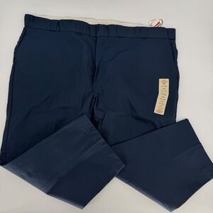 VTG 90s Dickies 874 Work Pants Navy Flat Front Workwear 52x26 NWT